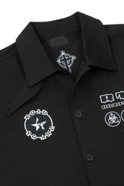 NILTON TOP | BLACK MILITARY PATCH