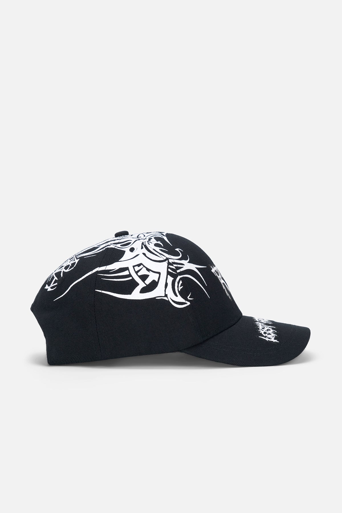 帽子 Rosen Kreuz PLANET LOGO DAMAGE CAP Men's Black Cyber Sigilism Cap | RTA