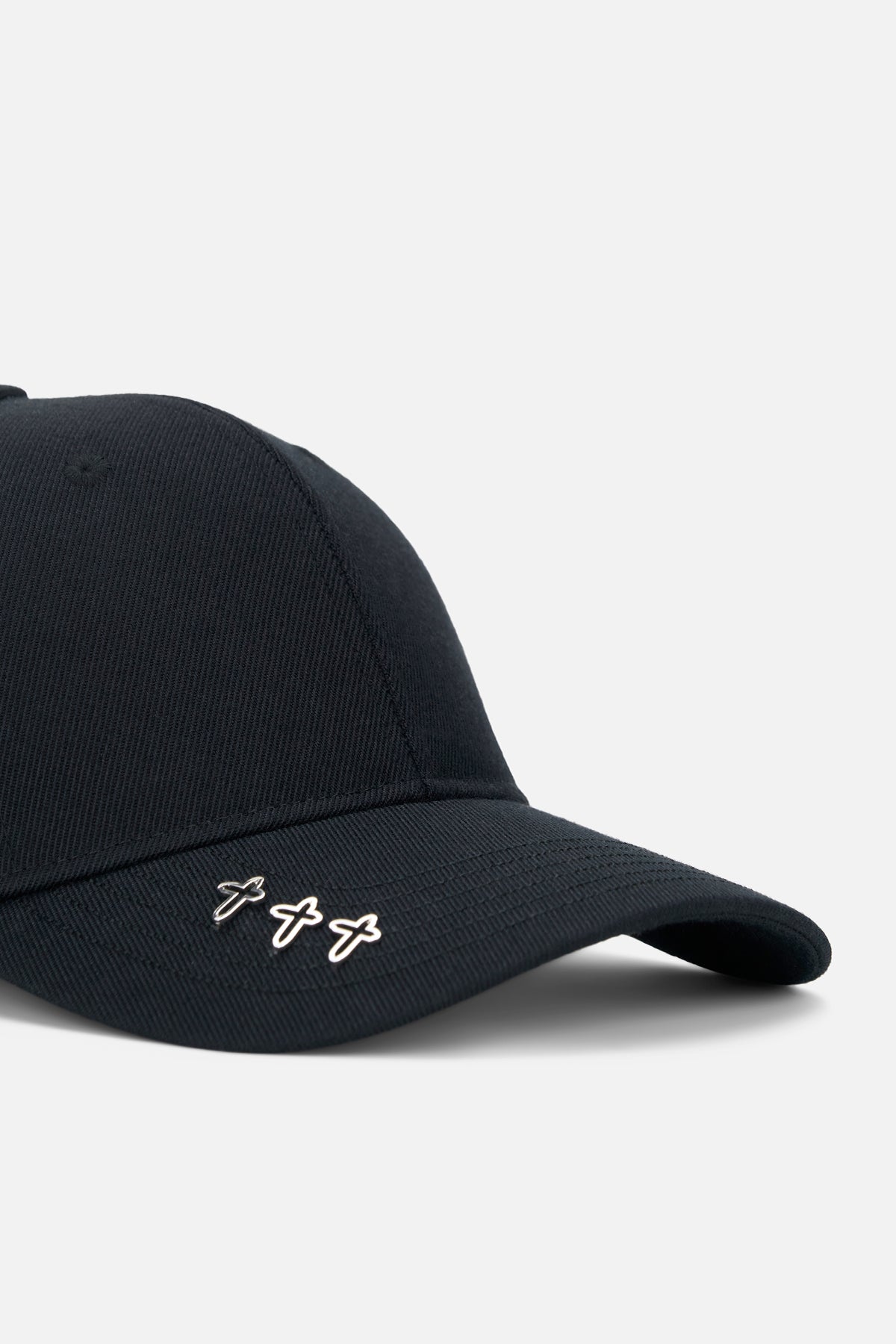 Men's Black Silver Cross Baseball Hat | RTA