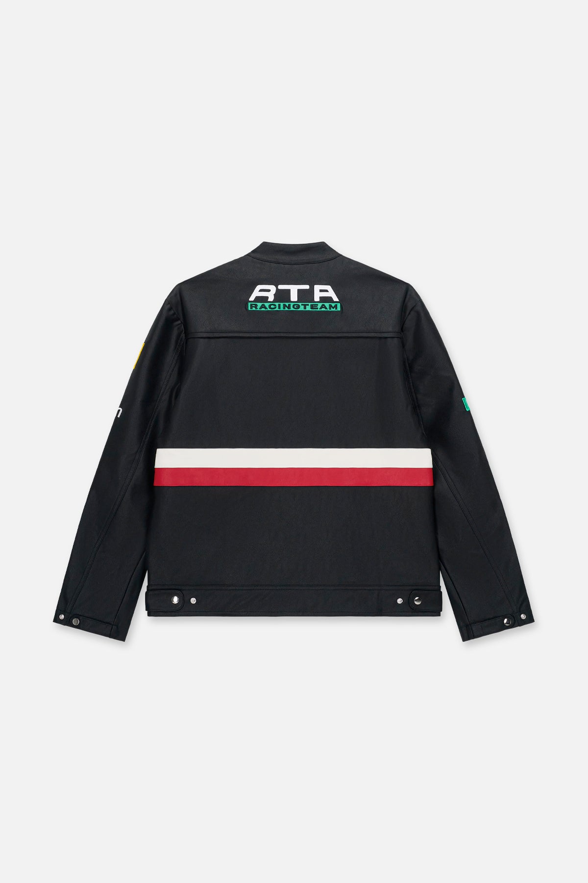 Men's Black Faux Leather Moto Jacket | RTA