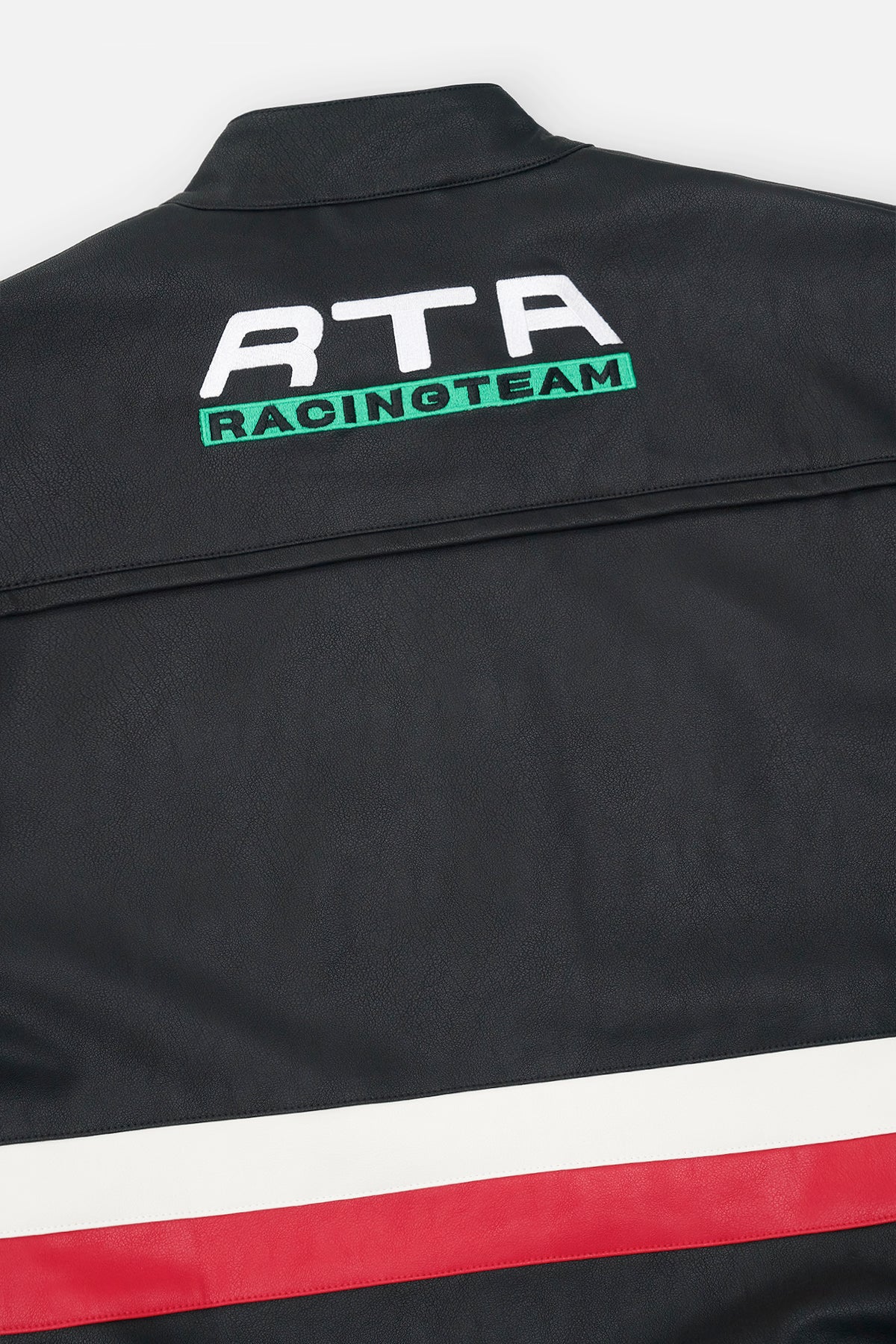 Men's Black Faux Leather Moto Jacket | RTA