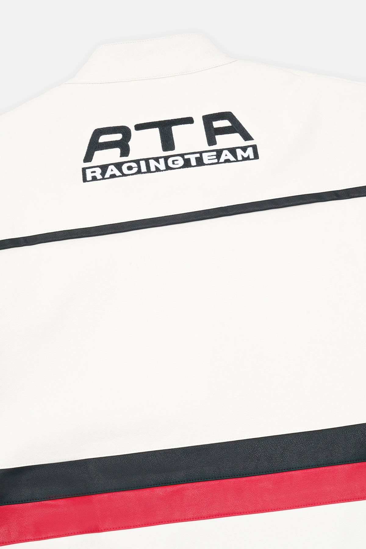 Men's White Faux Leather Moto Jacket | RTA