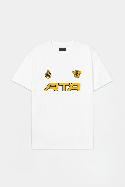 Men's White Cotton Graphic T-Shirt | RTA