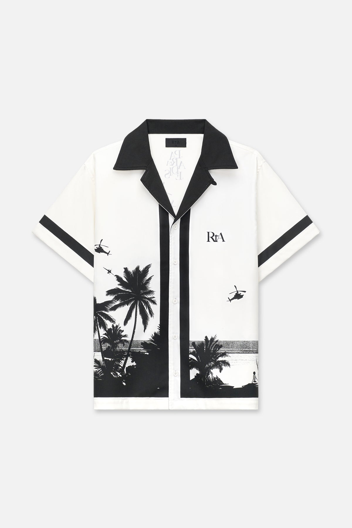 NATHAN SHORT SLEEVE SHIRT | WHITE PALM TREES
