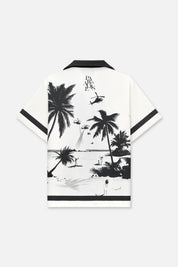 NATHAN SHORT SLEEVE SHIRT | WHITE PALM TREES