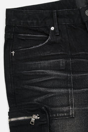 SLATE CARGO SKINNY JEAN | BLACK VINTAGE