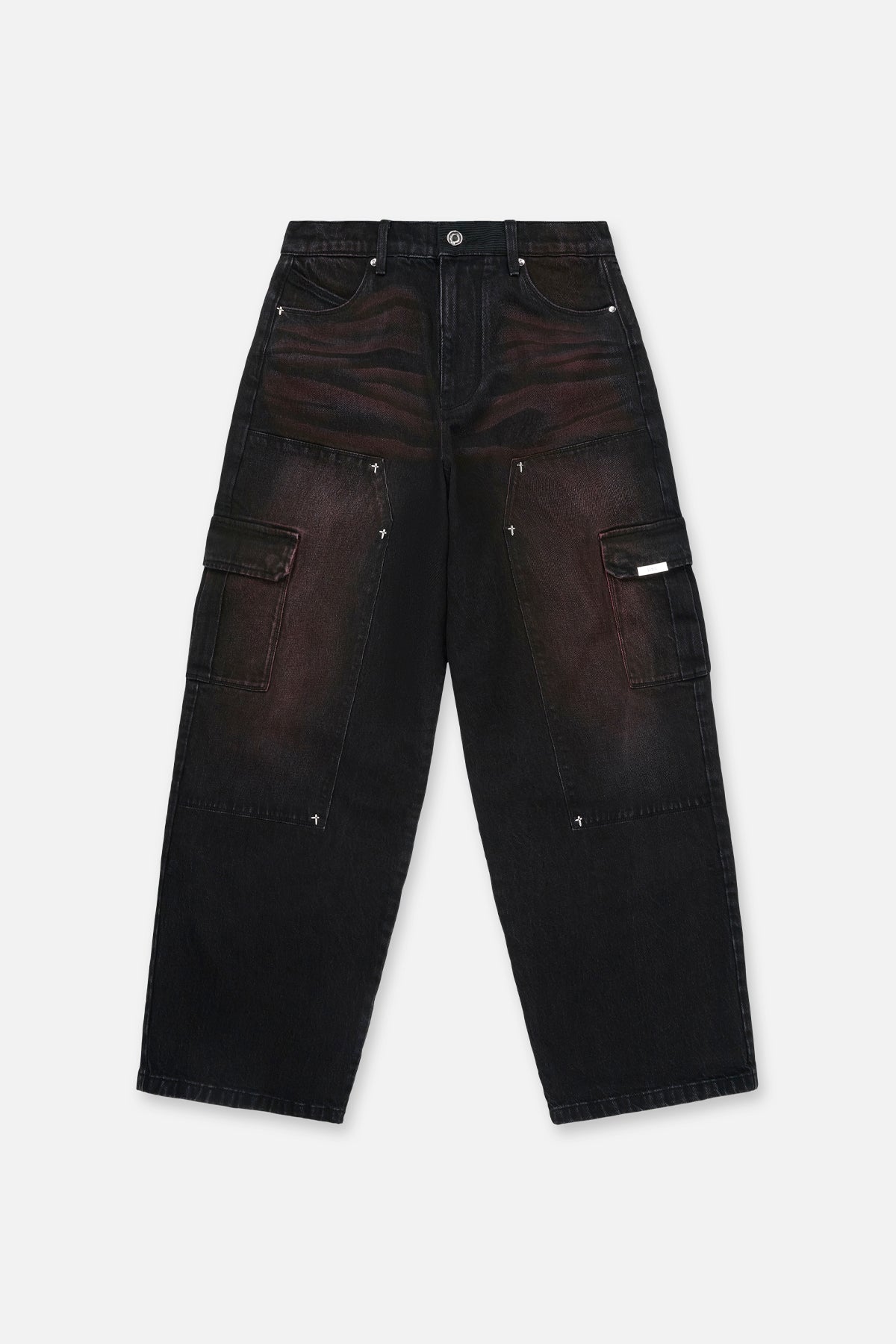 RYAN WIDE LEG CARPENTER JEAN | BLACK RED GLOW