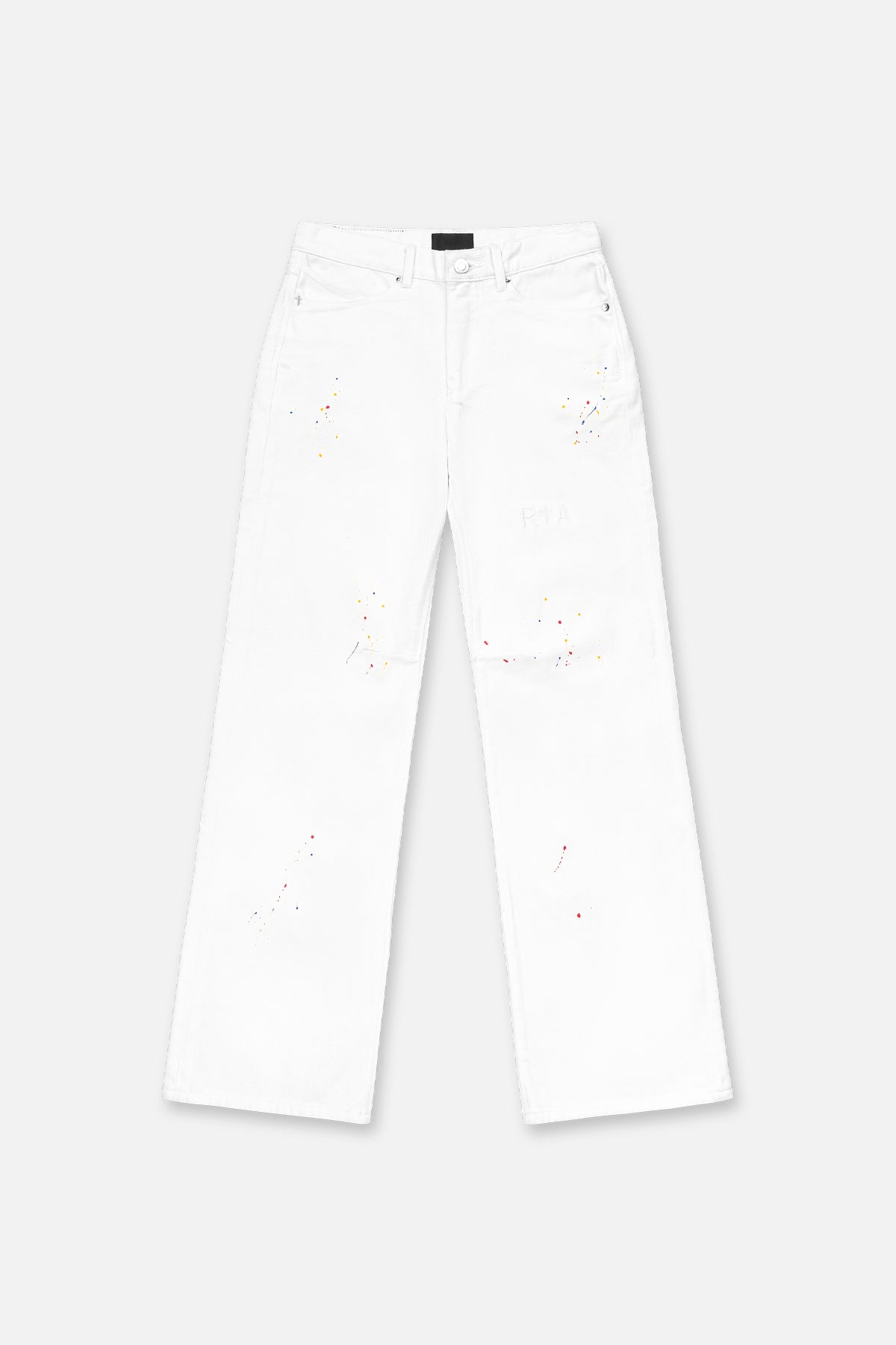 JAMIE WIDE LEG FLARE JEAN | WHITE TRI PAINT