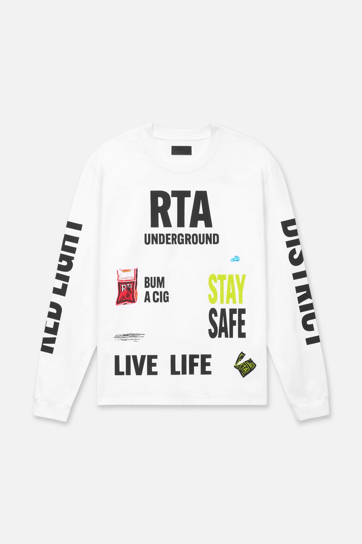 LAWRENCE LONG SLEEVE TEE | WHITE RTA UNDERGROUND