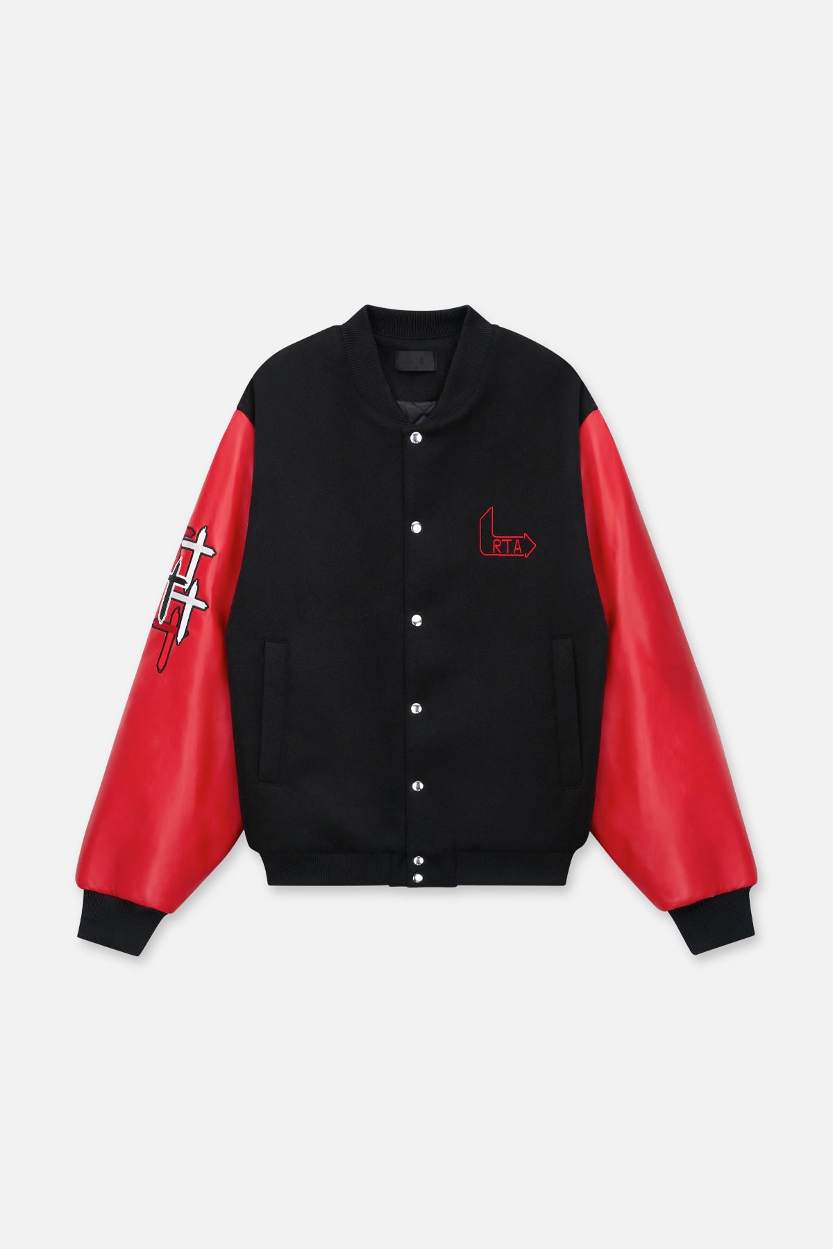 Men's Black Red Varsity Jacket | RTA