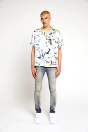 SILK SHORT SLEEVE SHIRT | PHOTO COLLAGE