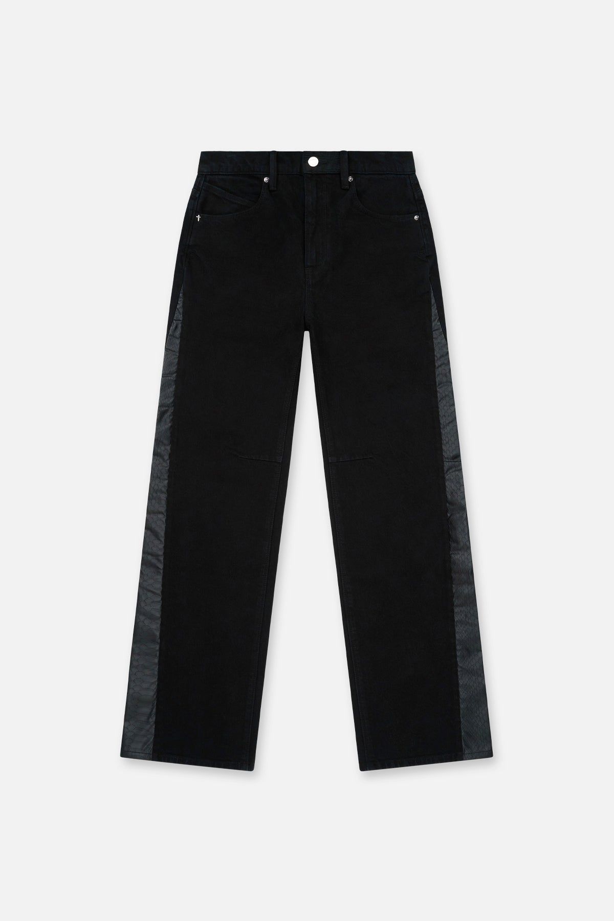 ZED STRAIGHT LEG JEAN | BLACK SNAKE PANELS