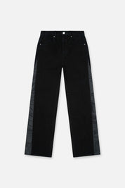 ZED STRAIGHT LEG JEAN | BLACK SNAKE PANELS