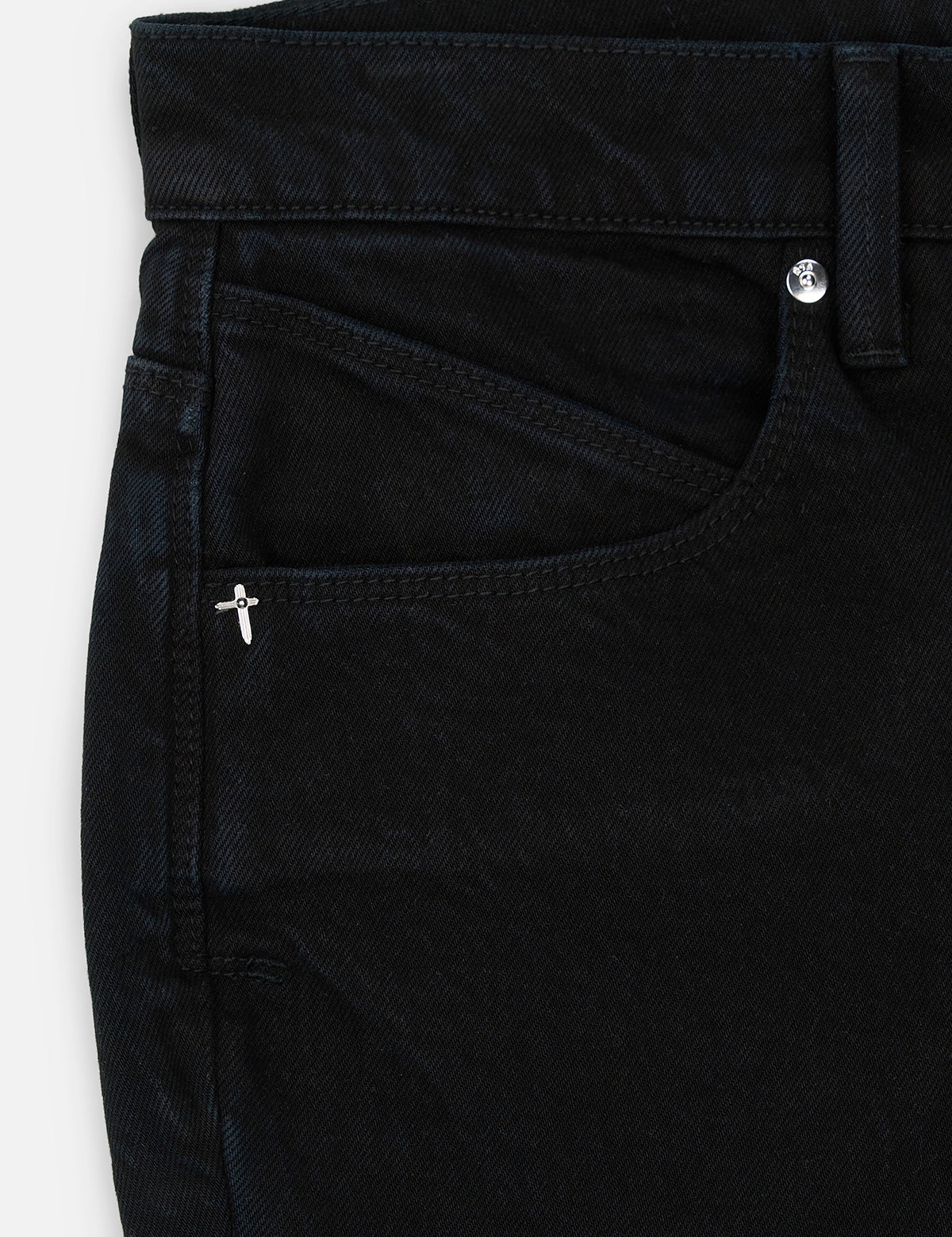 Black Denim Jeans - RTA Cross Hardware and Pocket Detail | RTA
