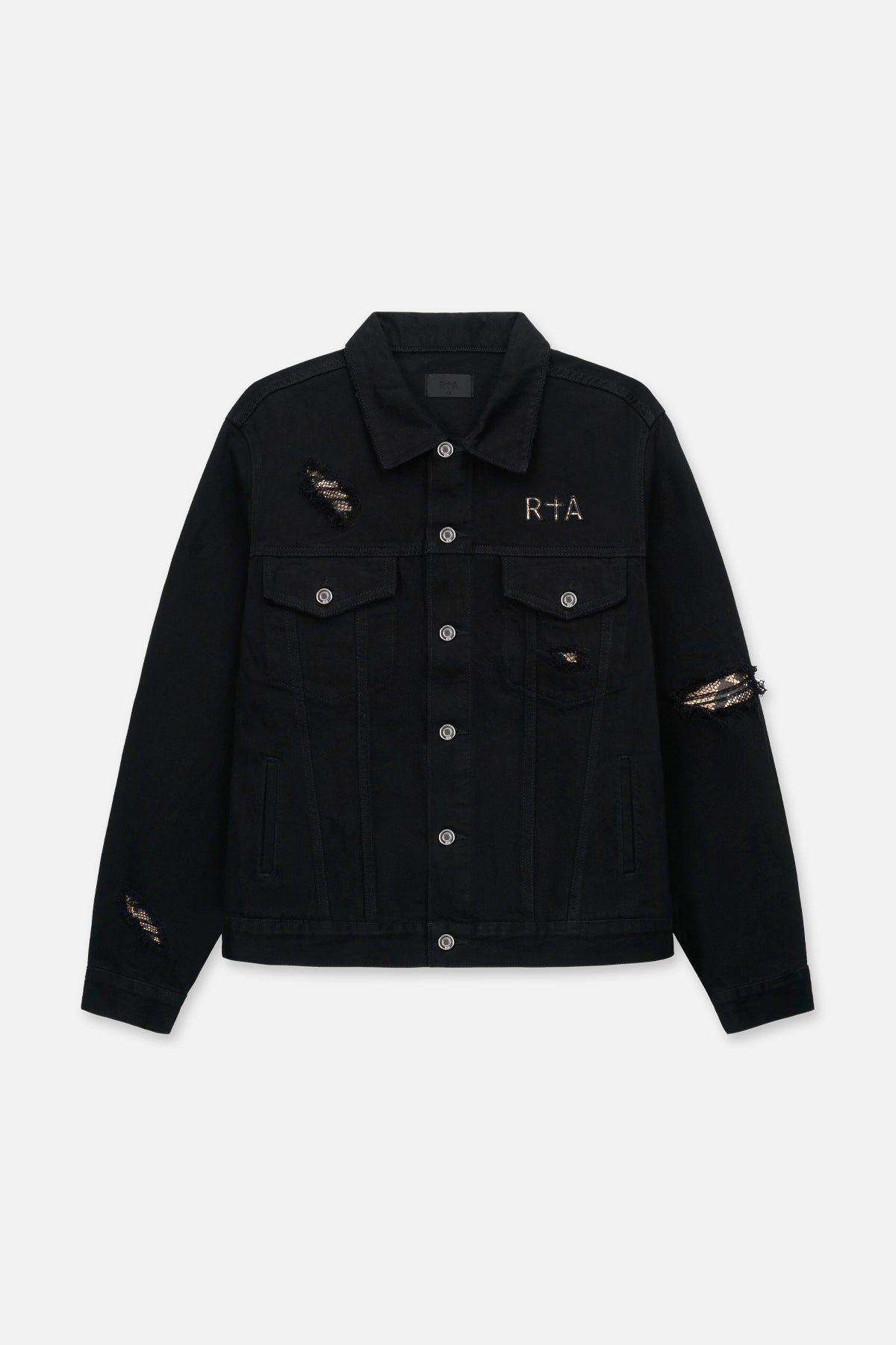 ELMER JACKET | BLACK DISTRESSED SNAKE