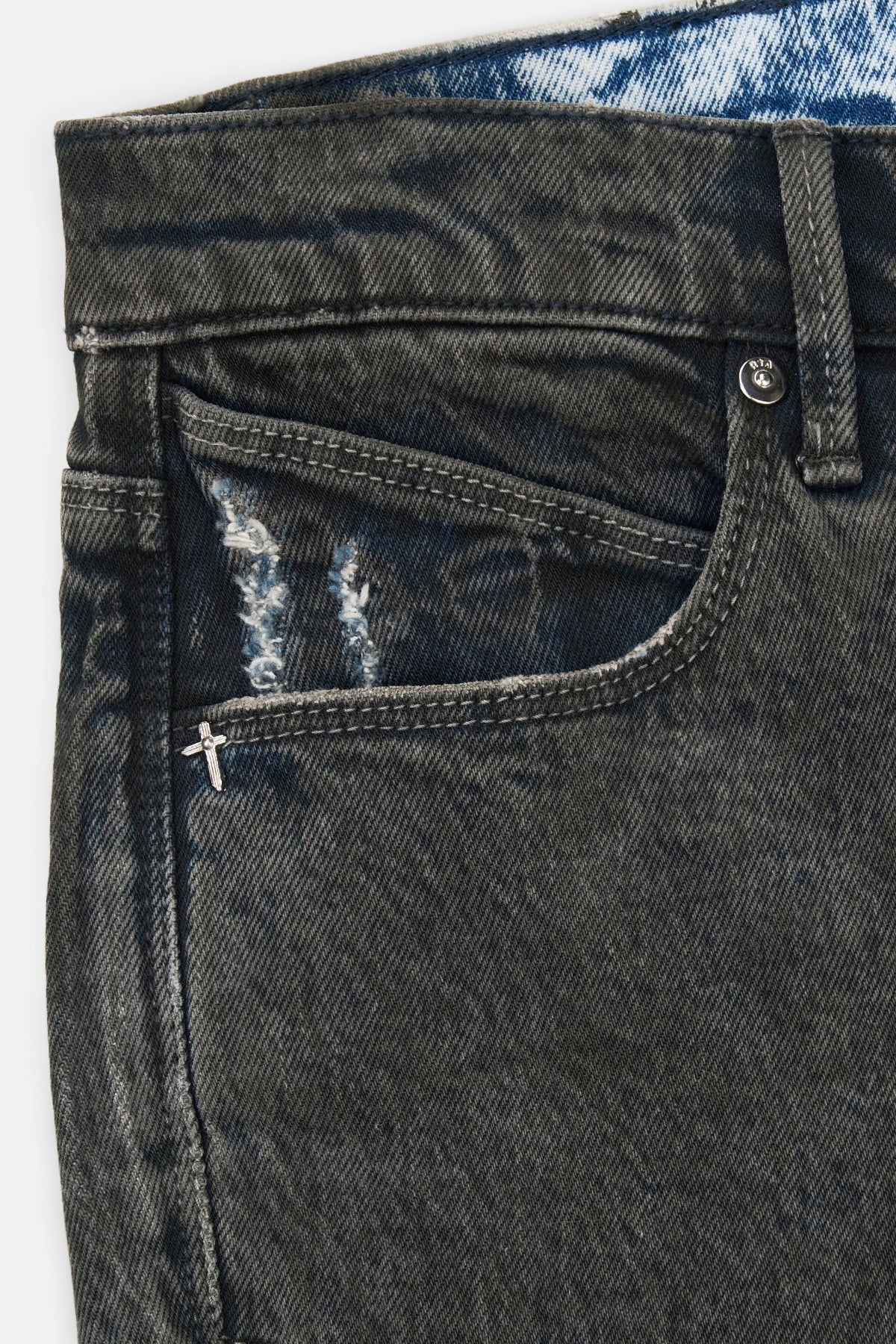 Men's Grey Waxed Clayton Skinny Jeans | RTA