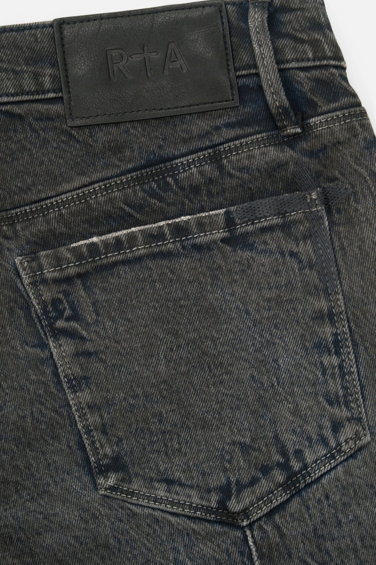 コーティングデニム RtA スキニー Men's Grey Waxed Clayton Skinny Jeans | RTA
