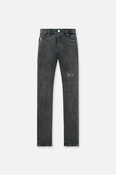 CLAYTON SKINNY JEAN | GREY WAX COATED BLUE