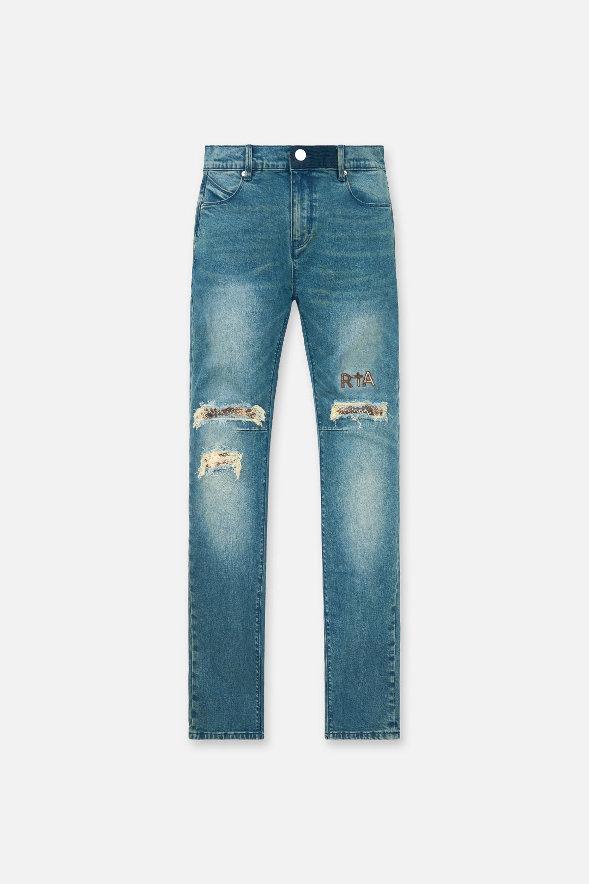 BRYANT SKINNY JEAN | BLUE DISTRESSED SNAKE