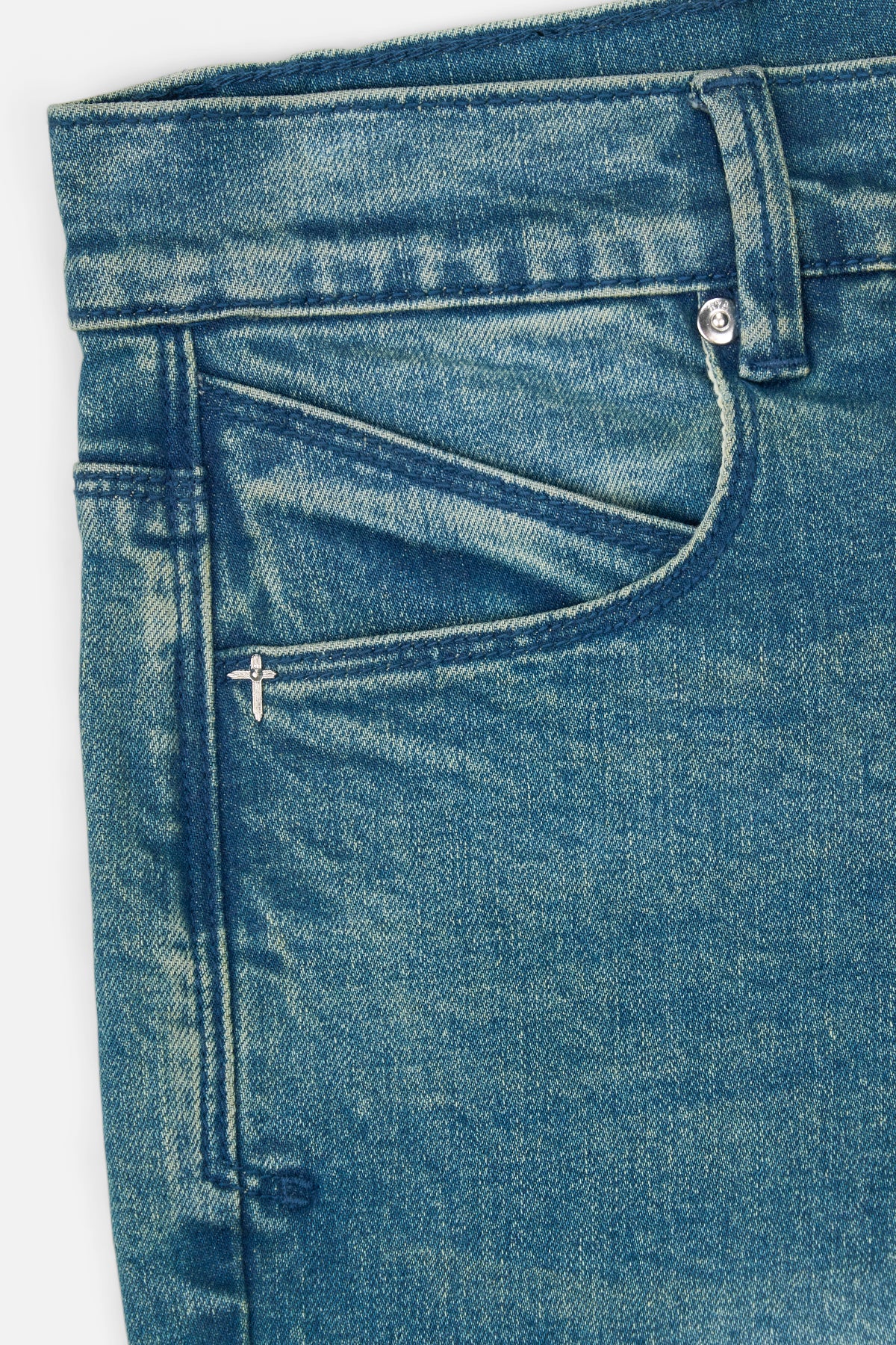 BRYANT SKINNY JEAN | BLUE DISTRESSED SNAKE