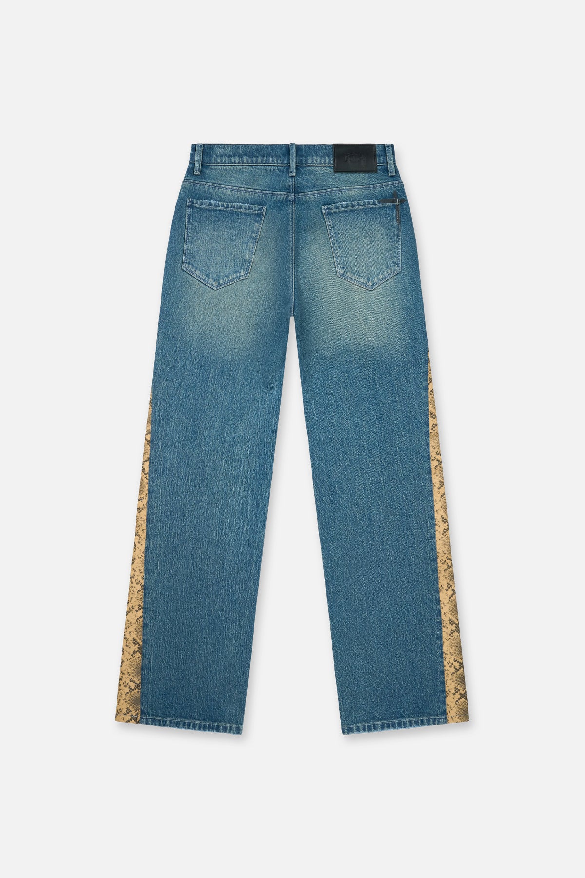 Men's Blue Snake Straight Leg Jeans | RTA