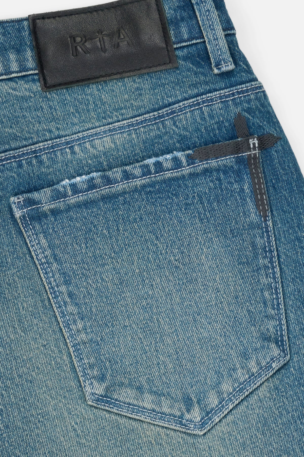 Men's Blue Snake Straight Leg Jeans | RTA