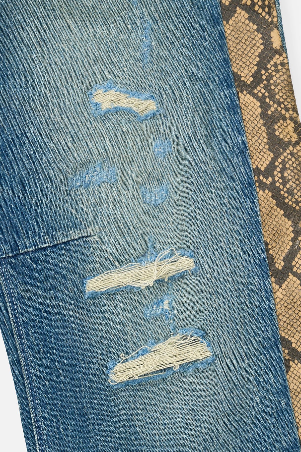 ZED STRAIGHT LEG JEAN | BLUE SNAKE PANELS