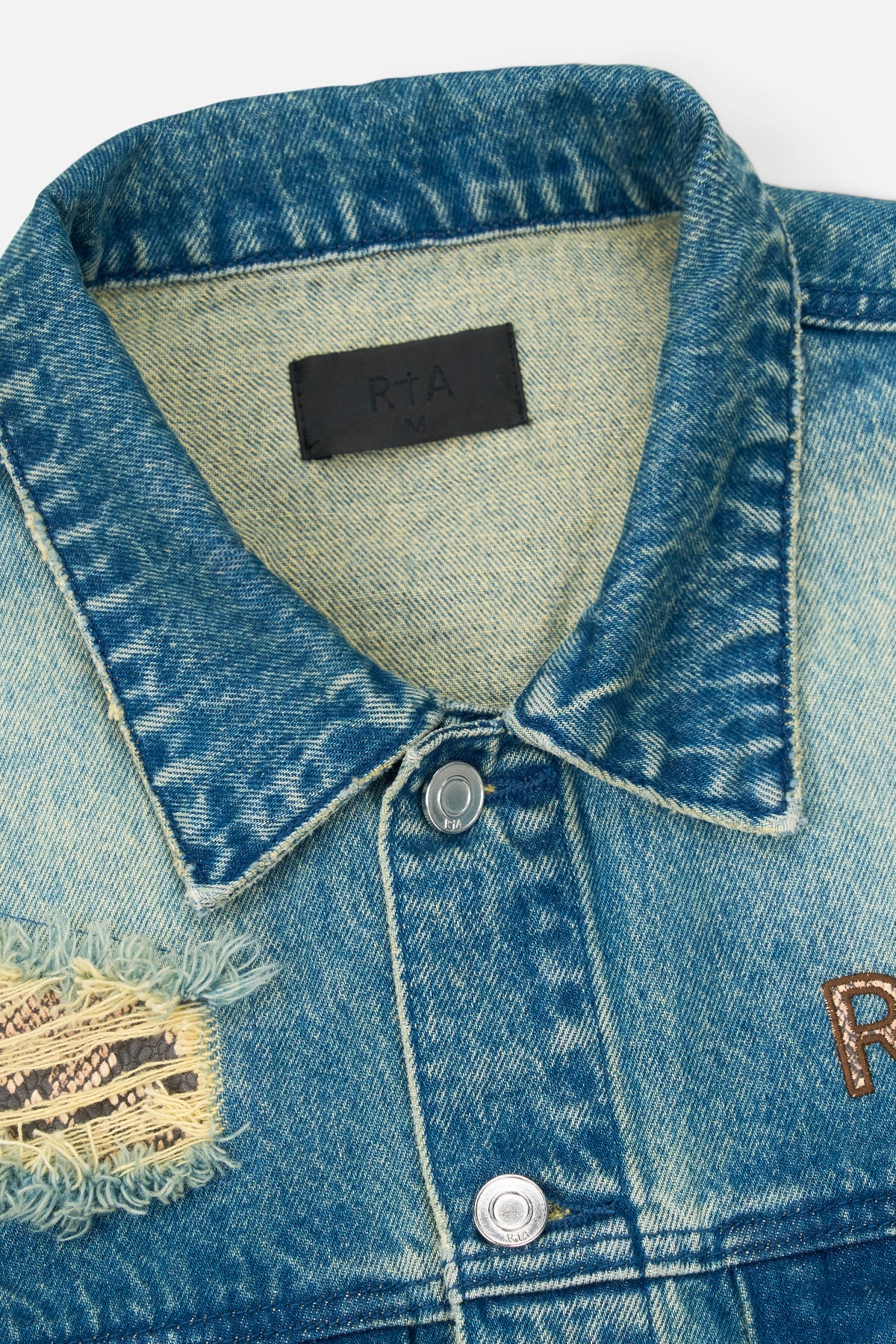 ELMER JACKET | BLUE DISTRESSED SNAKE