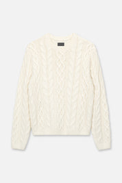 ETHAN | WHITE CABLE KNIT