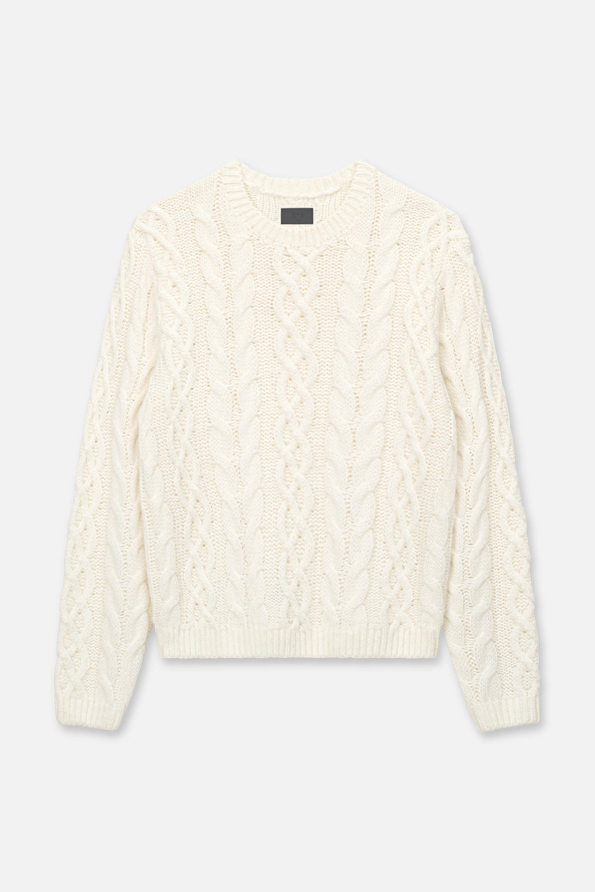 ETHAN SWEATER | WHITE CABLE KNIT