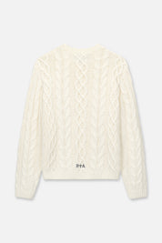 ETHAN | WHITE CABLE KNIT