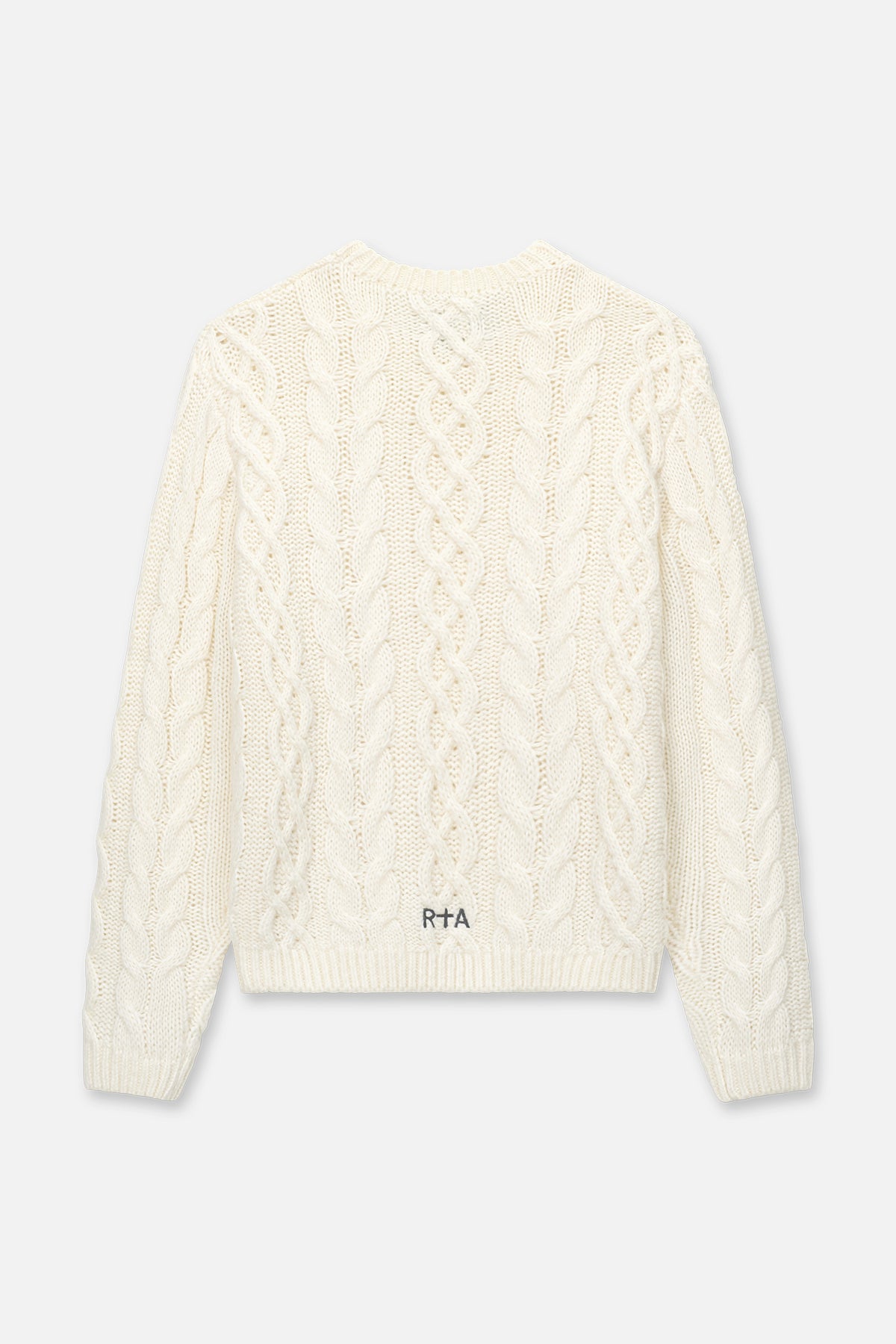 ETHAN SWEATER | WHITE CABLE KNIT