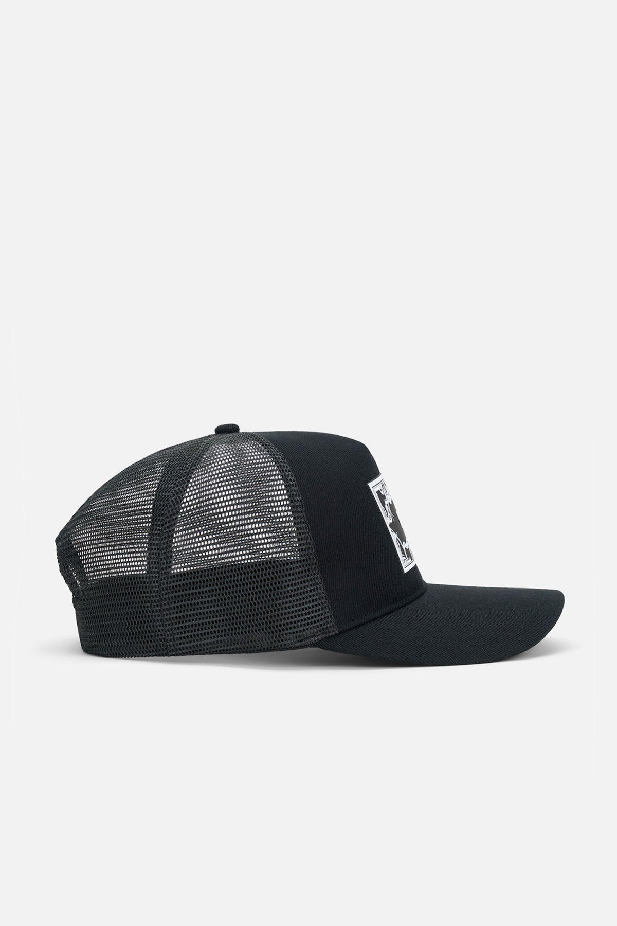 GIDEON TRUCKER HAT | BLACK STAMP LOGO