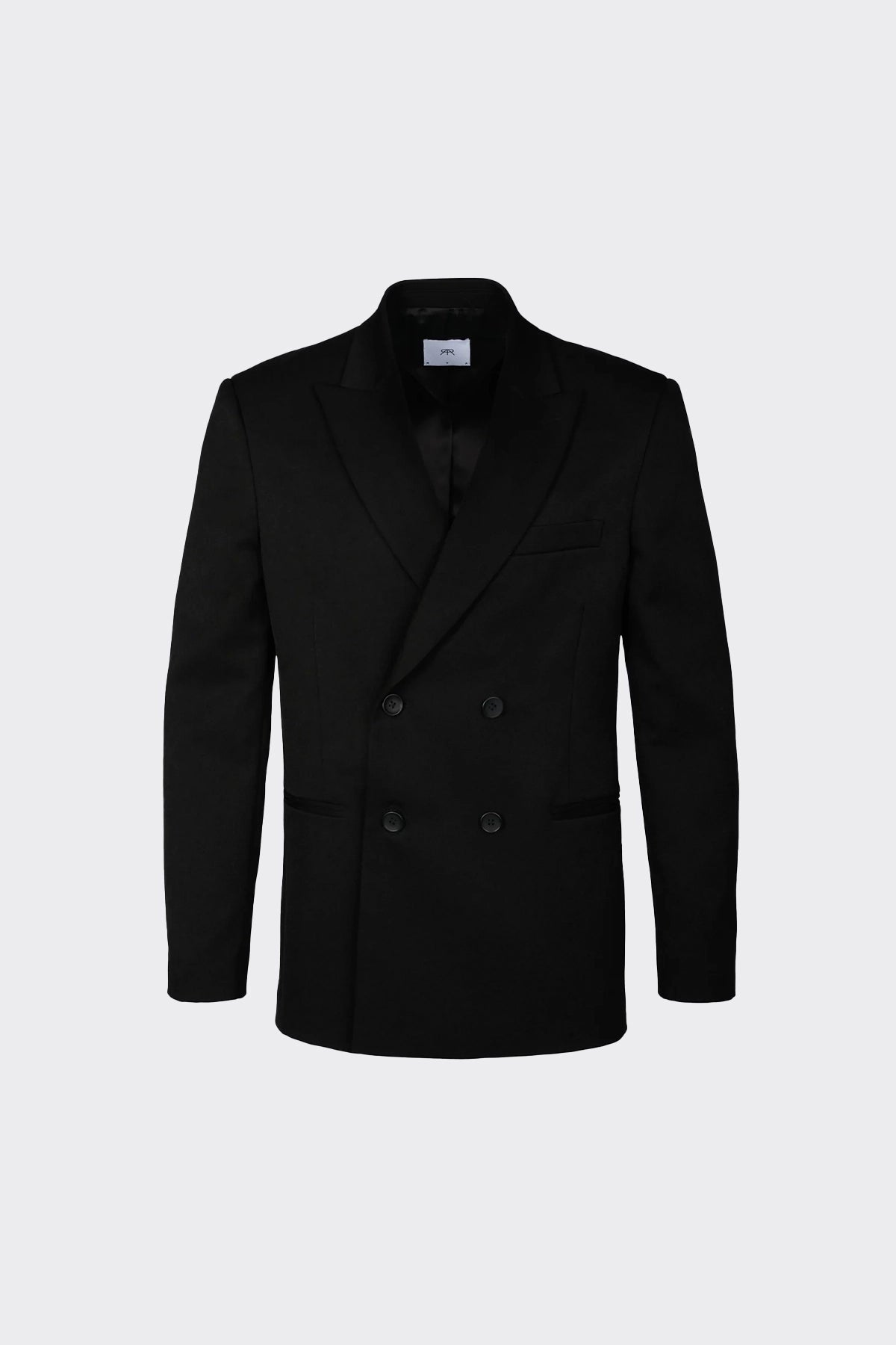 DOUBLE BREASTED SUIT JACKET | BLACK