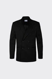 DOUBLE BREASTED SUIT JACKET | BLACK