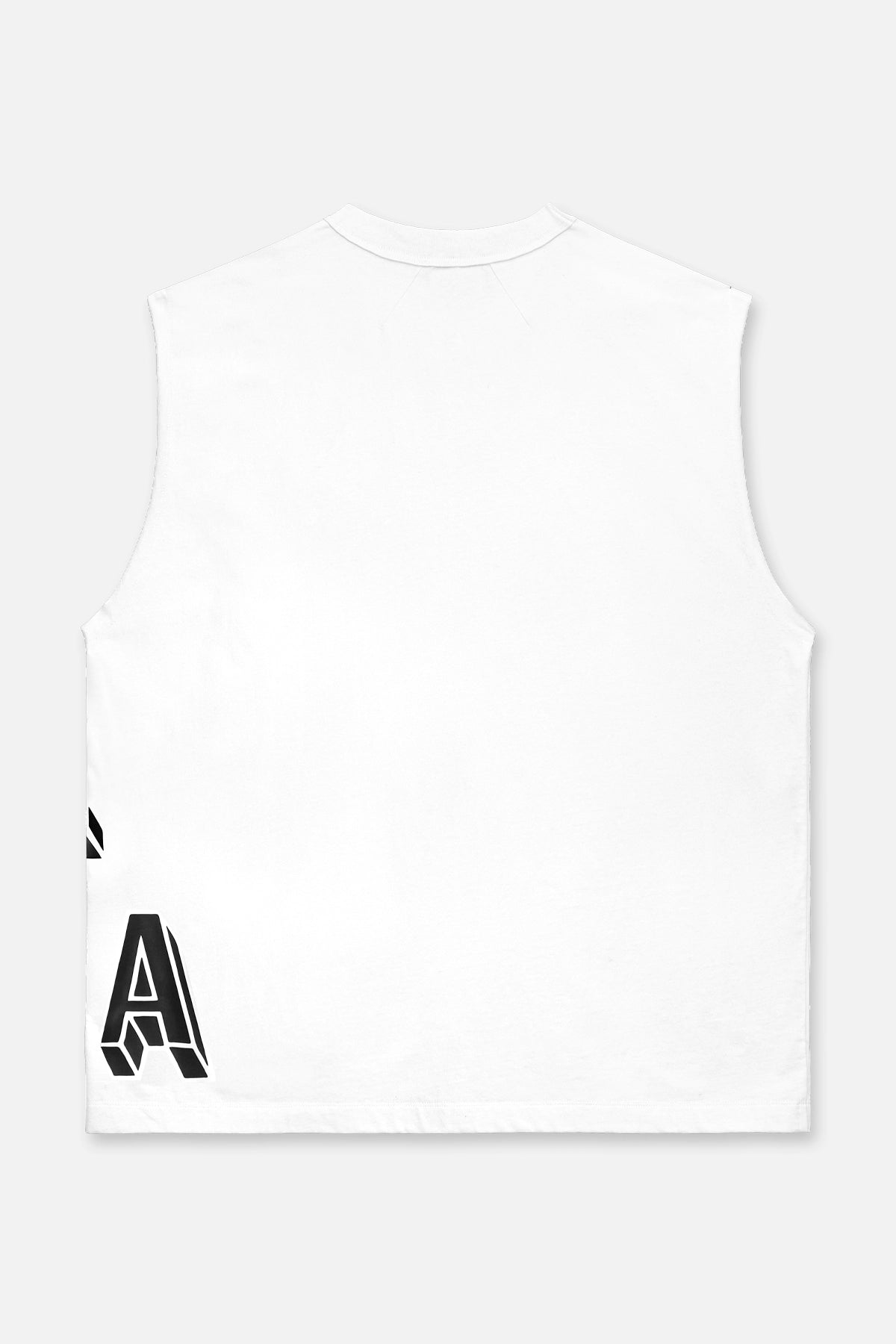 MUSCLE TEE | WHITE COLLEGIATE