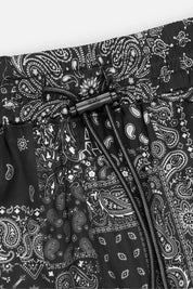 CLYDE SWIM SHORT | BLACK WHITE RTA BANDANA