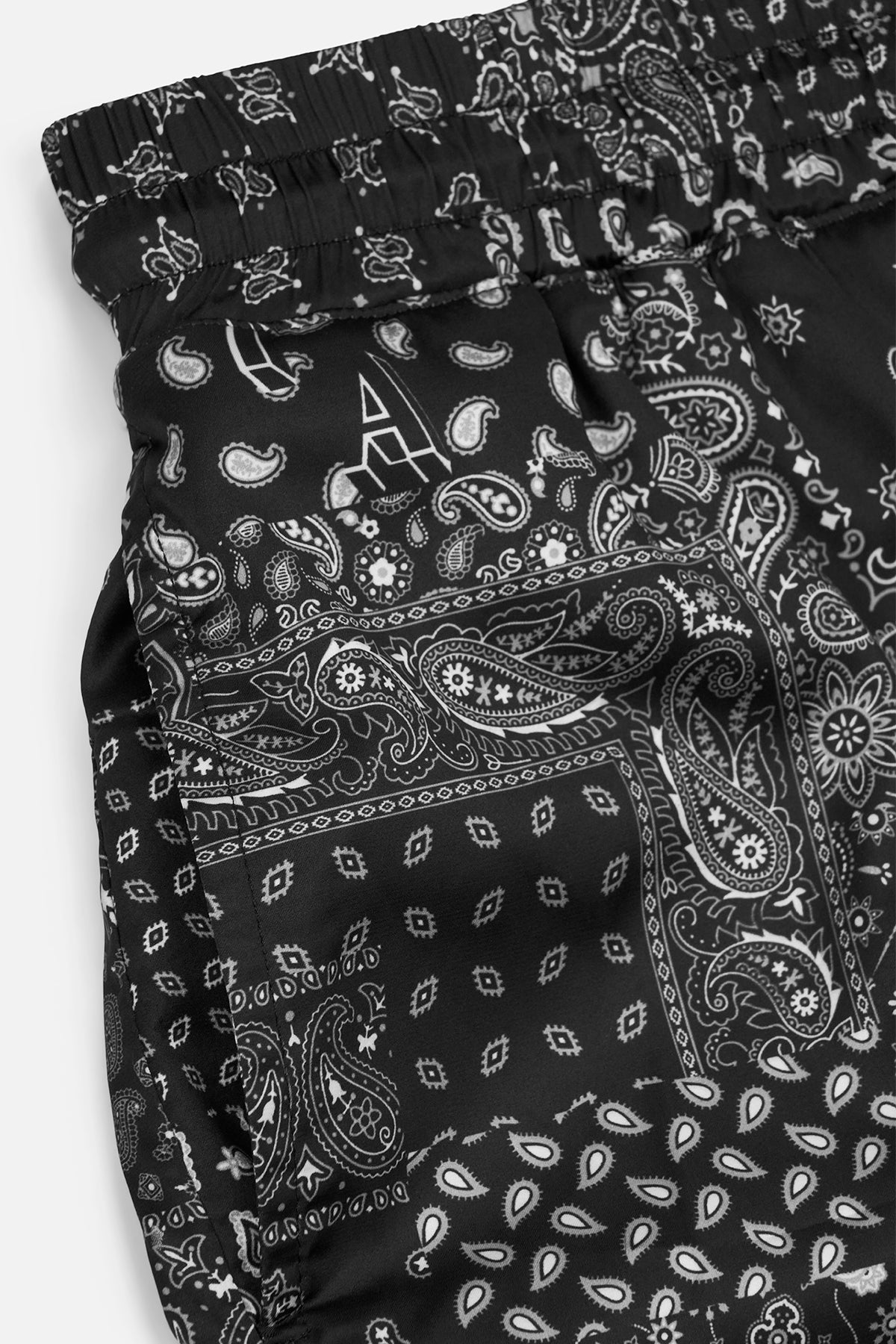 CLYDE SWIM SHORT | BLACK WHITE RTA BANDANA