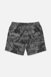 CLYDE SWIM SHORT | BLACK WHITE RTA BANDANA