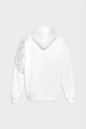 OVERSIZED HOODIE | WHITE LOGO MAZE