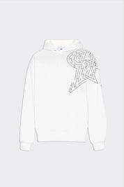 OVERSIZED HOODIE | WHITE LOGO MAZE