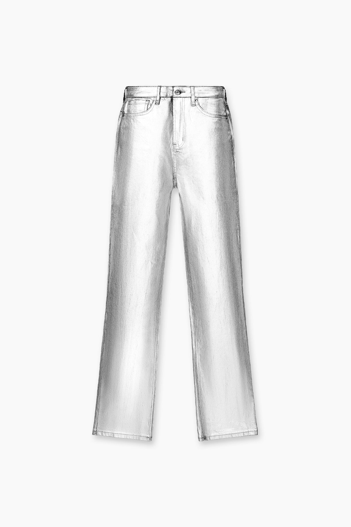 ODETTE SKINNY BOOTCUT JEAN | METALLIC SILVER