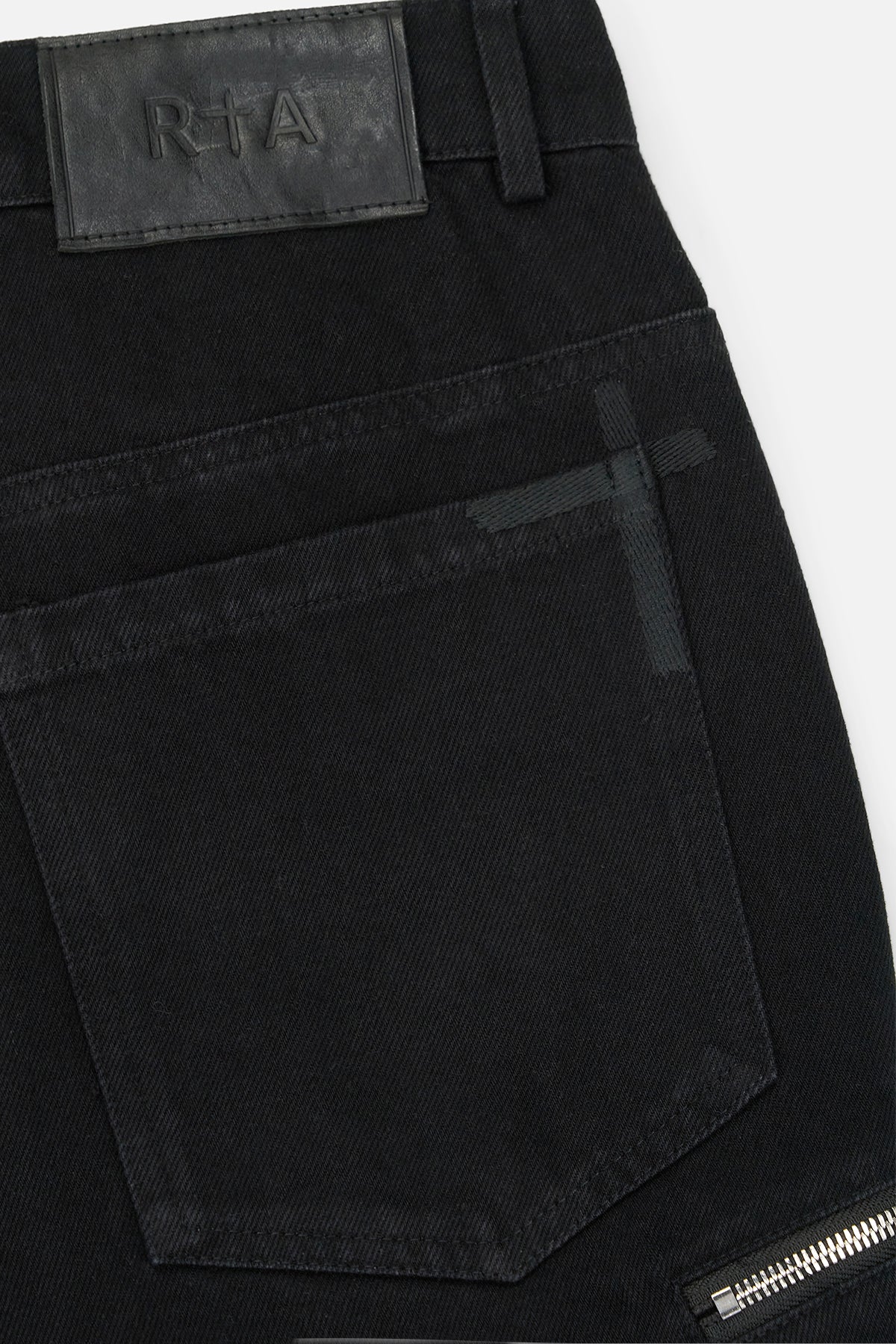 Men's Black Zipper Jeans | RTA
