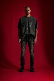 COLIN OVERSIZED SHORT SLEEVE TEE | OLIVE CYBER SIGILISM