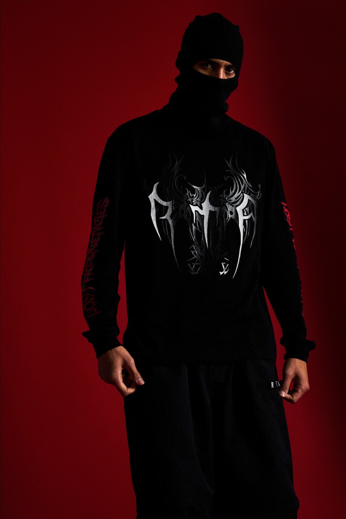 LAWRENCE LONG SLEEVE TEE | BLACK CYBER SIGILISM RTA