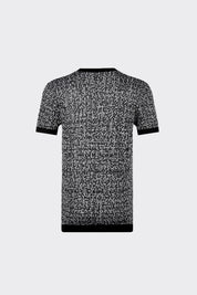 SILK JACQUARD TEE | BLACK LOGO MAZE