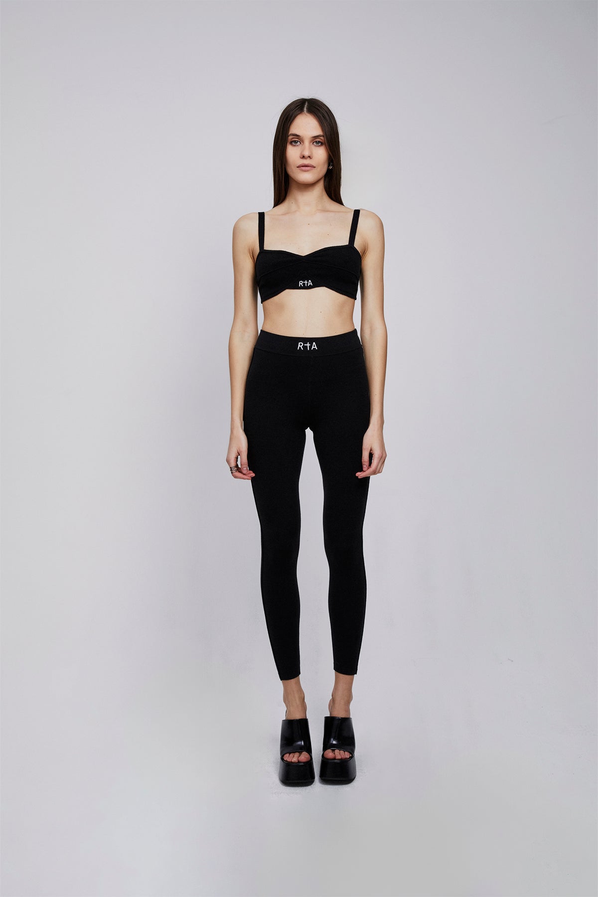 Women's Black Cropped Leggings | RTA
