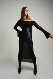 BLAIR | BLACK WITH WHITE CROSSES