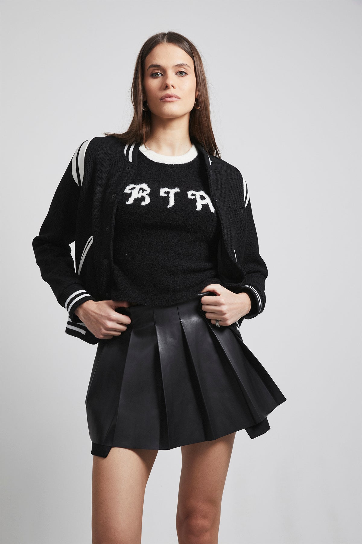 OPHELIE VARSITY JACKET | BLACK