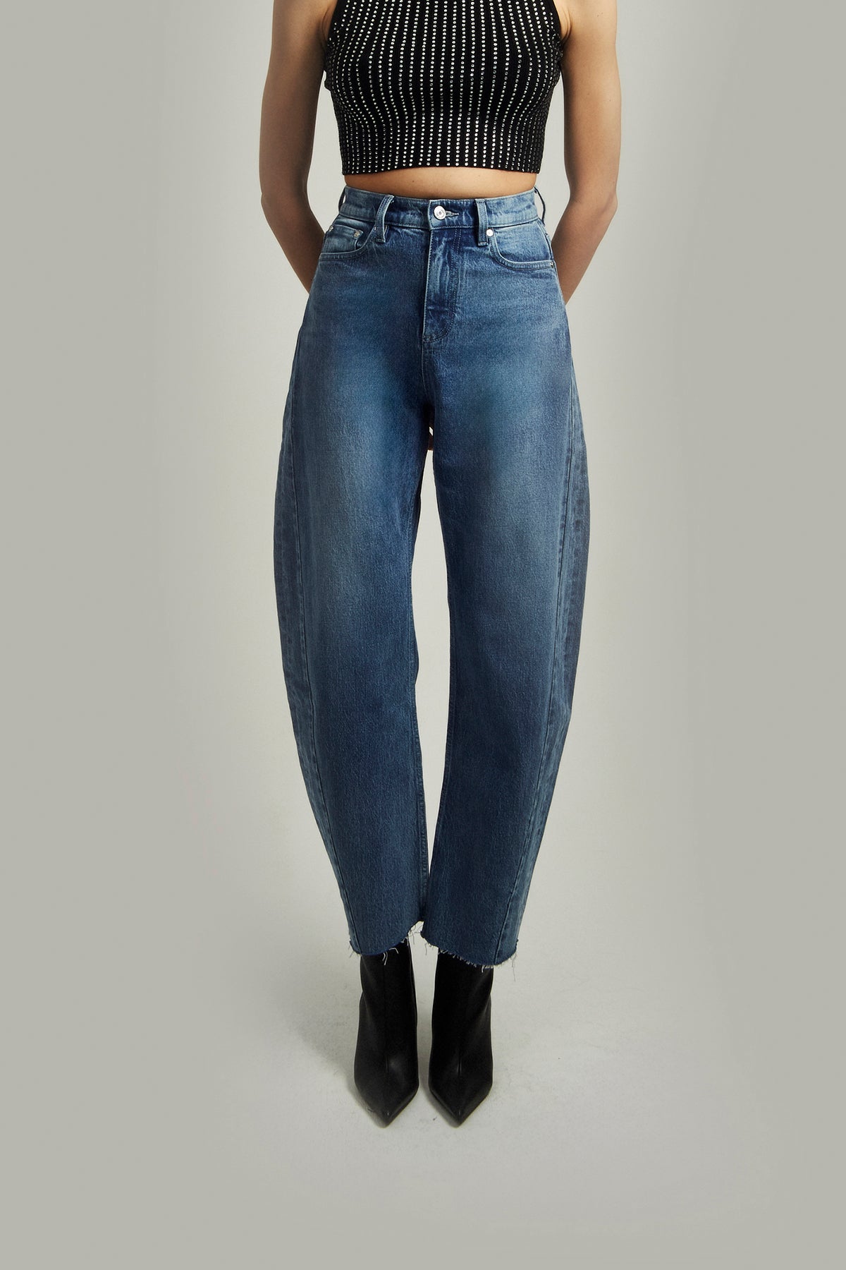 PENELOPE BARREL JEAN  | MEDIUM WASH